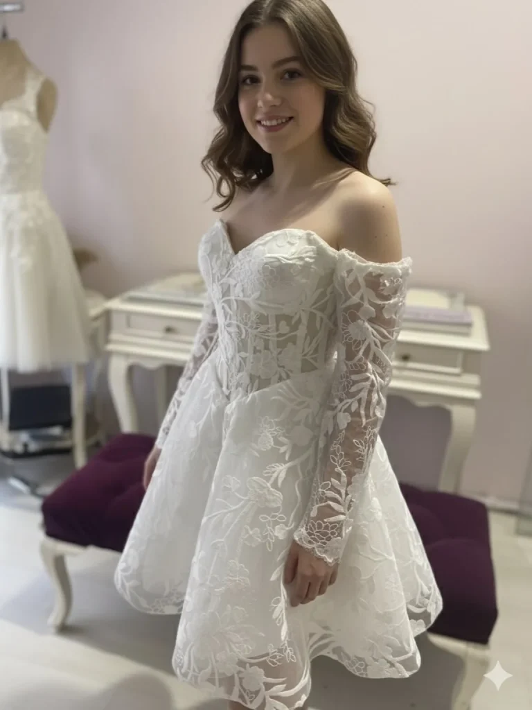 Çiçek Detaylı After Party Elbisesi — 1. görünüm
